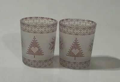 Yankee Candle Tealight Holder Votive Holiday Nordic Design Christmas Set Of 2 • £7.95