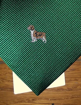 Crewcuts J Crew Neck Tie Boys 42” NWT Green Silk Screen Print Dogs Preppy • $19.95