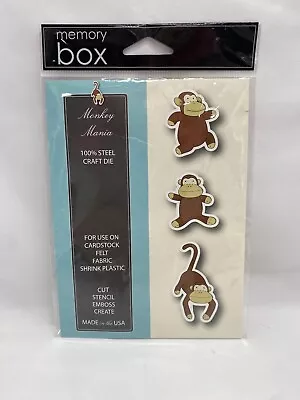 Memory Box - Monkey Mania - Steel Craft Die 98112 Emboss Cut Stencil New • $5.90