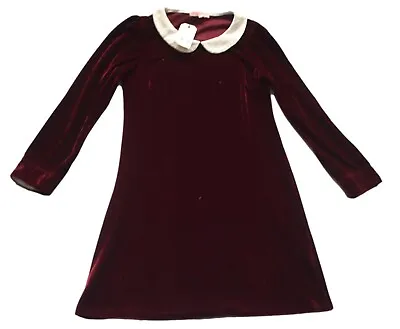 Oh My Love Burgundy Plum Faux Velvet Peter Pan Collar Dress 12 Unworn With Tag • £4.95