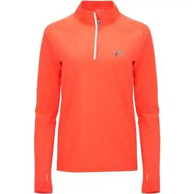 More Mile Womens Vivid Half Zip Long Sleeve Running Top - Orange • £18.50