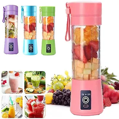 Mini Portable Electric Juice Maker Blender Smoothies Juicer Fruit Machine 380ml • £7.69