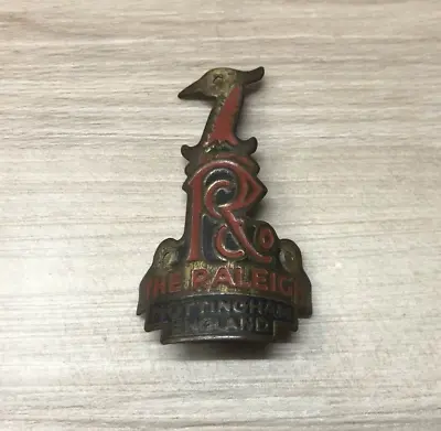 Vintage THE RALEIGH Nottingham England Bicycle Head Badge • $28