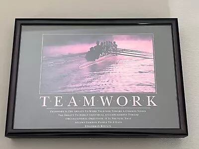 TEAMWORK Motivational Picture And Phrase 5x7 Framed • $9