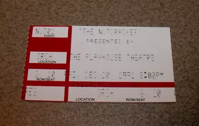 The Nutcracker 12/20/1991 The Playhouse Theatre Wilmington Delaware Ticket Stub • $4.99