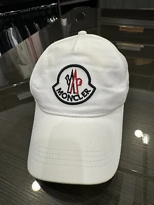 Men’s Moncler Baseball Hat Cap White Authentic • $125