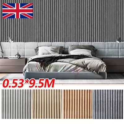 Holden Wooden-Slat Panelling Wallpaper 3D Wood Panel Faux Effect Stripes Feature • £6.99