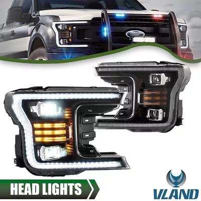 VLAND LED Headlights For 2018-2020 Ford F-150 F150 Black Housing Front Lights • $329.95