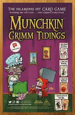 2016 Munchkin Grimm Tidings Trading Card Game Print Ad/Poster TCG Promo Art 00s • $14.99