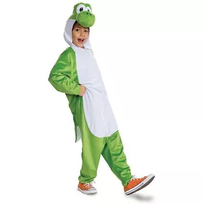 Child/Teen Super Mario Yoshi Hooded Shell Jumpsuit Unisex Halloween Costume • $27.17