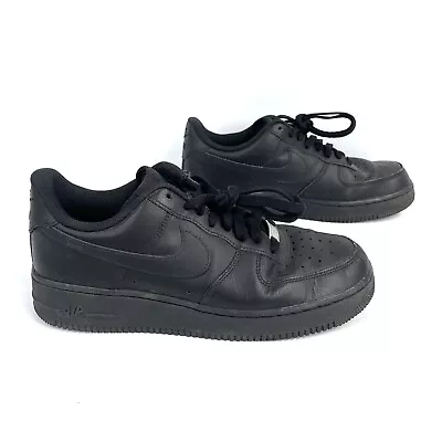 NIKE Air Force 1 Triple Black Shoes AF1 CW2288-001 Sneakers Size US 9 UK 8 • $89.95