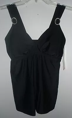 NWT WOMENS Liz Lange) Maternity BLACK TANKINI SWIMSUIT TOP   SIZE XS • $24.95