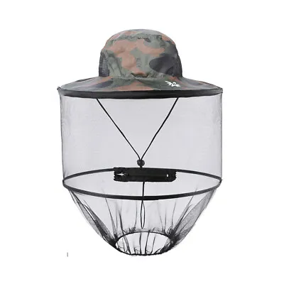 Mosquito Bee Insect Mesh Head Face Protect Fishing Net Hat Mask Cap Outdoor New • $12.98