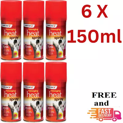 6x 150ml Deep Heat Spray Massaging Instant Muscle Sports Injury Back Pain Relief • £14.89