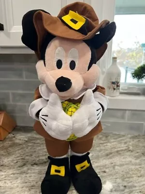 Disney Harvest Pilgrim Greeter Mickey Mouse 24  Plush Thanksgiving • $45