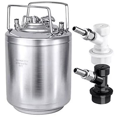 2.6 Gallon Mini Ball Lock Keg Stainless Steel Double Ball Lock Post Corny Keg Wi • $132.18