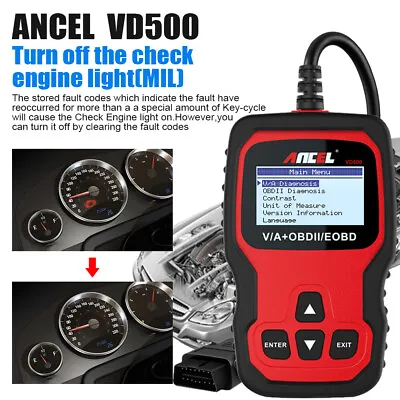 ANCEL VD500 Car OBD2 All System Scanner Auto Code Reader Fit For VW ABS IMMO Oil • $44.99