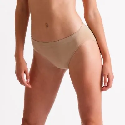 Silky Dance Girls Seamless High Cut Dance Brief Pants Knickers Nude Flesh • £6.25