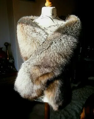 £365 • Buy Sensational Vtg HUGE 80  Long SAGA CRYSTAL FOX Fur Stole, MINT & IMMACULATE!