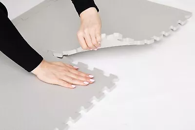 £29.94 • Buy 25 EVA Foam Mat Jigsaw Gym Floor Tiles Kids Soft Play Classic Cloud White 50cm