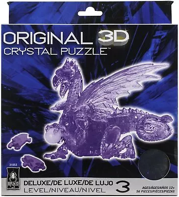 BePuzzled 3-D Crystal Puzzle-Purple Dragon 3DCRPUZZ-31053 • £24.70