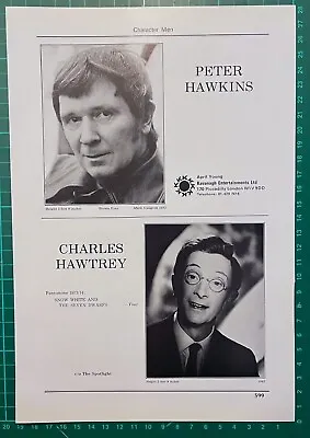 CHARLES HAWTREY Vintage 1974 Acting Agency Page : Carry On Film Actor • £6.99