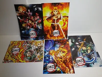 Demon Slayer Kimetsu No Yaiba Jacket Size Key Visual Poster 5 Sets Limited Anime • $38