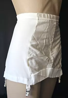 Vintage 60s Open Botton Girdle~CROWN~4 Metal Garter Clips~44~Style 17-2986-2 • $39