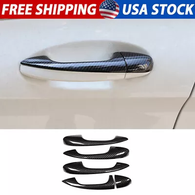 Carbon Fiber Exterior Door Handle Cover Trim For Mercedes-Benz C GLC W205 18-20 • $18.99