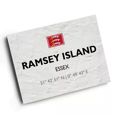 A4 PRINT - Ramsey Island Essex - Lat/Long TL9505 • £4.99