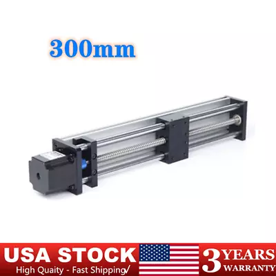 100mm-300mm CNC Linear Guide Rail Slide Stage Actuator W/ Nema 23 Stepper Motor • $95.95