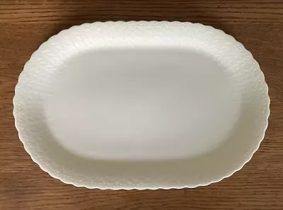 MIKASA A7050 WHITE SILK Bone China 14 7/8  OVAL SERVING PLATTER EUC • $40