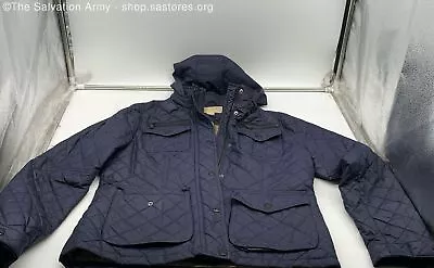 Michael Kors Women's Blue Hooded Full Zip Quilted Jacket Size Medium • $9.99