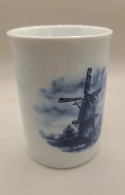 Ter Steege Delft BV Blauw Hand Decorated In Holland Coffee White Blue Mug Cup • $6.99