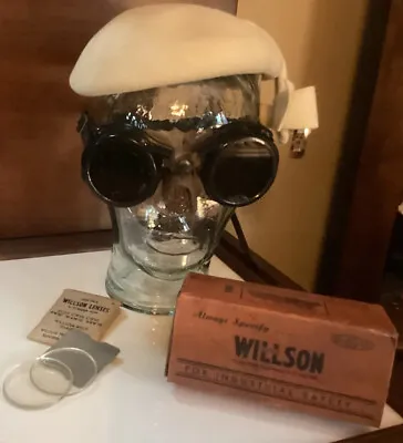 Vintage Willson Welding Goggles W/ Clear Lens In Original Box. A Steampunk Must! • $150