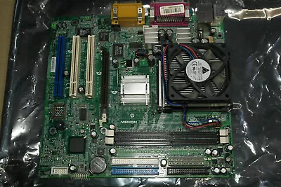 MEDION 3500 ATX Motherboard Mainboard Socket 478 AGP  PCI With Heatsin+Fan • £29.99