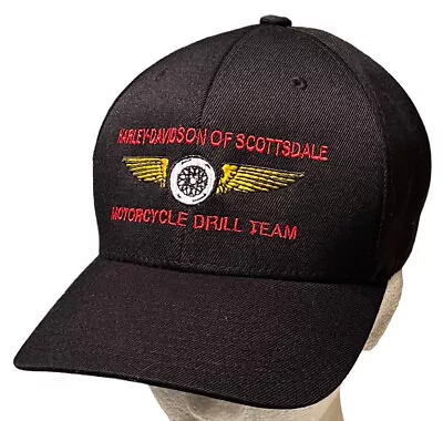 Harley Davidson Scottsdale Motorcycle Drill Team Hat Fitted L-XL Lids Flexfit • $16