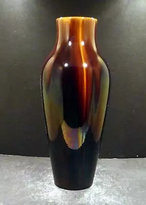 Scandinavian Denmark Brown Flambe Vase By Michael Andersen • $325