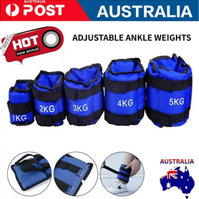 Adjustable Ankle Wrist Leg Weights Fitness Gym Straps 1/2/3/4kg Sandbag Exercise • $14.98