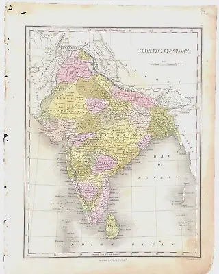 1824 Atlas Map Of India And Ceylon Hindoostan • $19.99