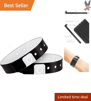 Adjustable Plastic Wristbands - 100 Pack For Events Club Meeting Party Festival • $19.79