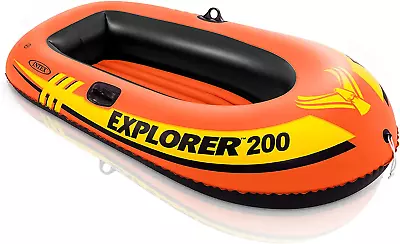 Inflatable Boat Dual Air Chambers Welded Oar Locks Beach River Lake Sea Camping • $27.81