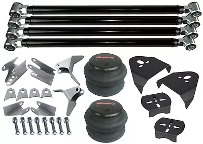 Triangulated 4 Link Kit Weld On Rear Brackets & 2600 Bags Air Ride Suspension • $449.89