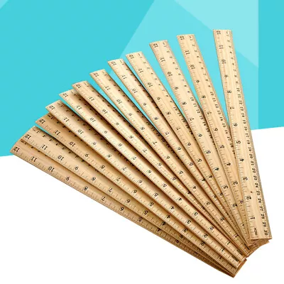  30 Pcs Wooden Measuring Stick Long Ruler Schools Supplies Office+supplies • £12.34