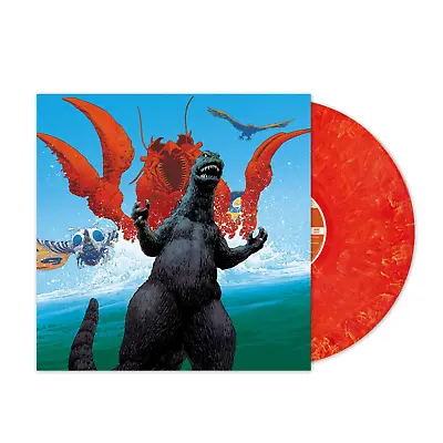 $45 • Buy Godzilla Ebirah Horror Of The Deep 1966 Soundtrack Red Yellow Swirl Vinyl LP