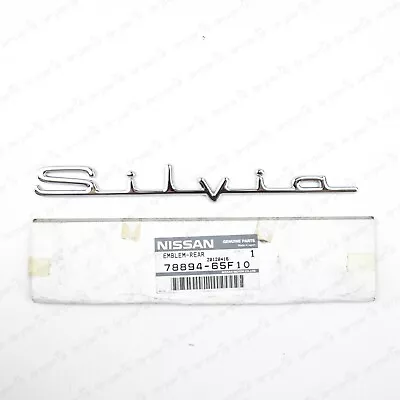 New Genuine Nissan 95-98 240SX JDM Silvia S14 Rear Trunk Chrome  Silvia  Emblem • $95.52