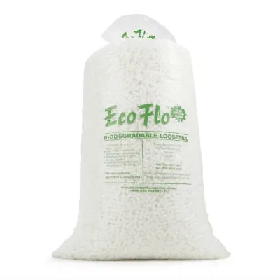 EcoFlo White Biodegradable Loose Fill Packing Peanuts | 3 Cubic Ft / 15 Cubic Ft • £29