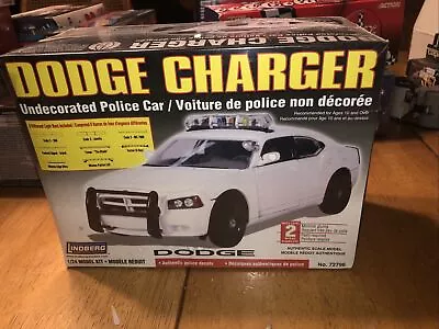 LINDBERG DODGE CHARGER UNDECORATED POLICE CAR 72796 Model Kit Factory Sealed • $65