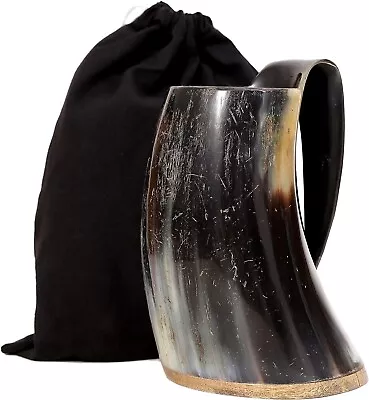Viking Buffalo Horn Mug Authentic 16-oz. Ale Horn Mead And Beer Mug • $35.99