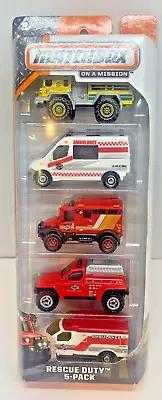 Matchbox On A Mission Rescue Duty 5 Pack Renault Ambulance & Fire Cars 2013 NEW • $7